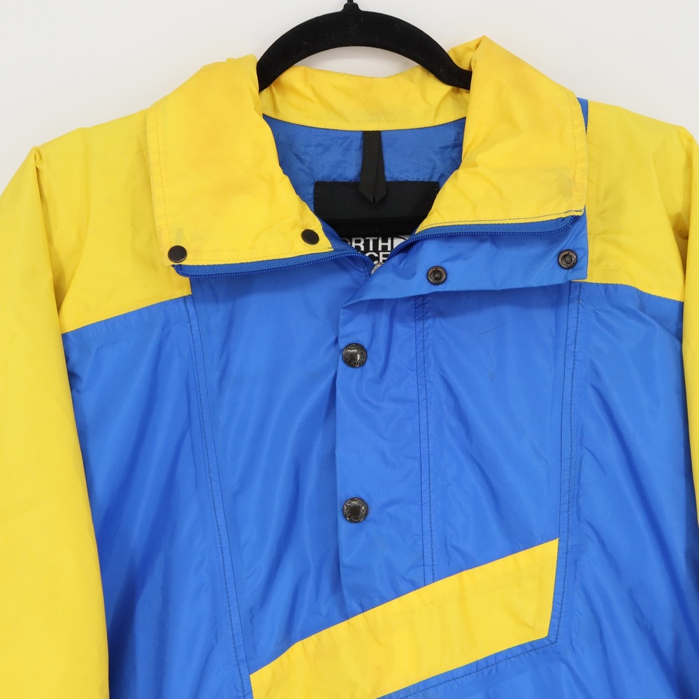 The North Face Vintage Gore-Tex Anorak Colorblock Jacket Mens XS Blue Yellow - Picture 3 of 12